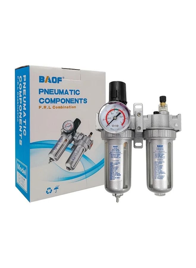 Air Compressor Filter Regulator Combo Kit 1 2 Inch Aluminum Body Oil Water Trap System - Image 1